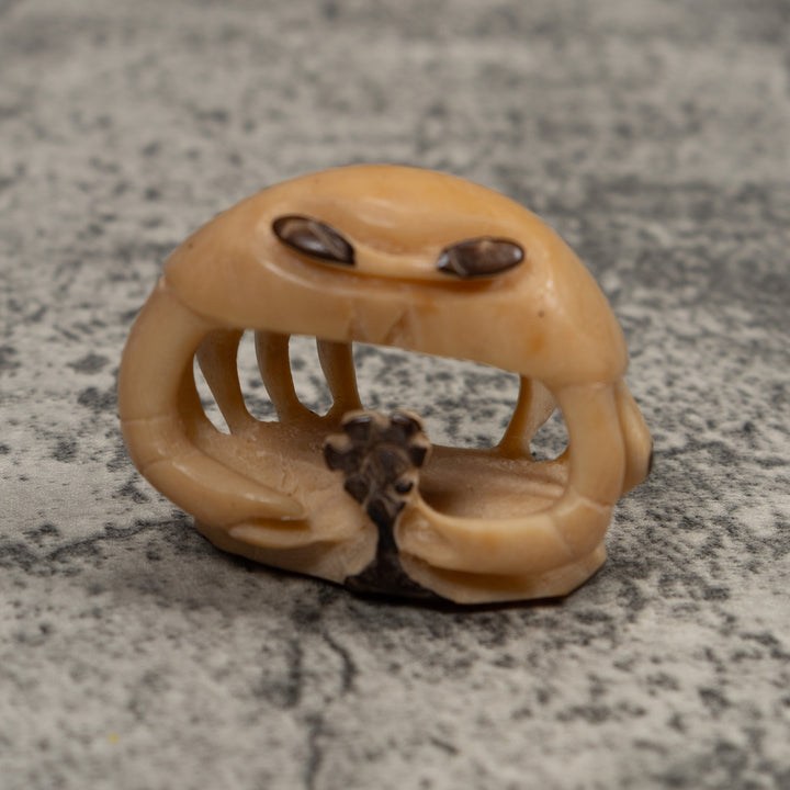Vintage White Crab Tagua Carving