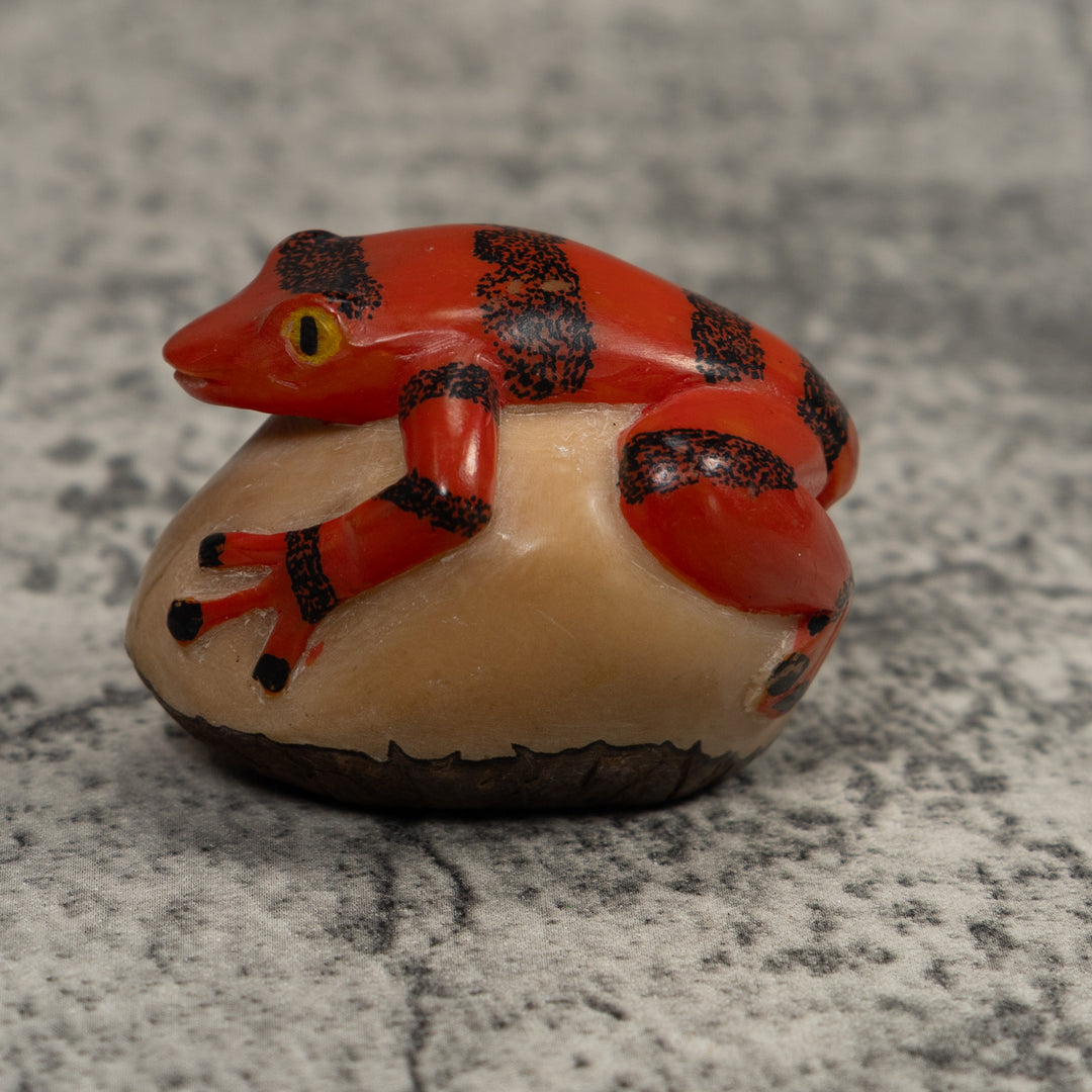 Vintage Frog Tagua Carving