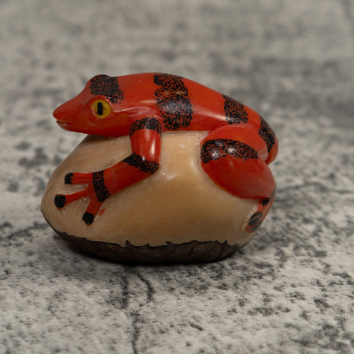 Vintage Frog Tagua Carving