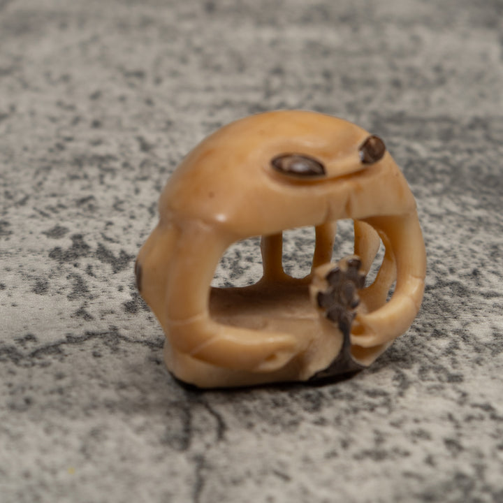 Vintage White Crab Tagua Carving