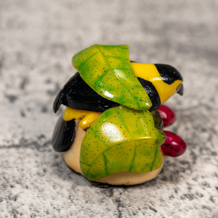 Oriole Bird In Jungle Tagua Carving