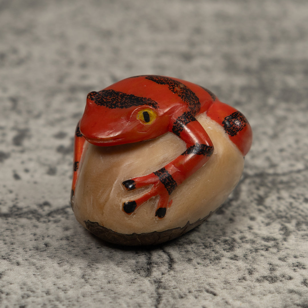 Vintage Frog Tagua Carving
