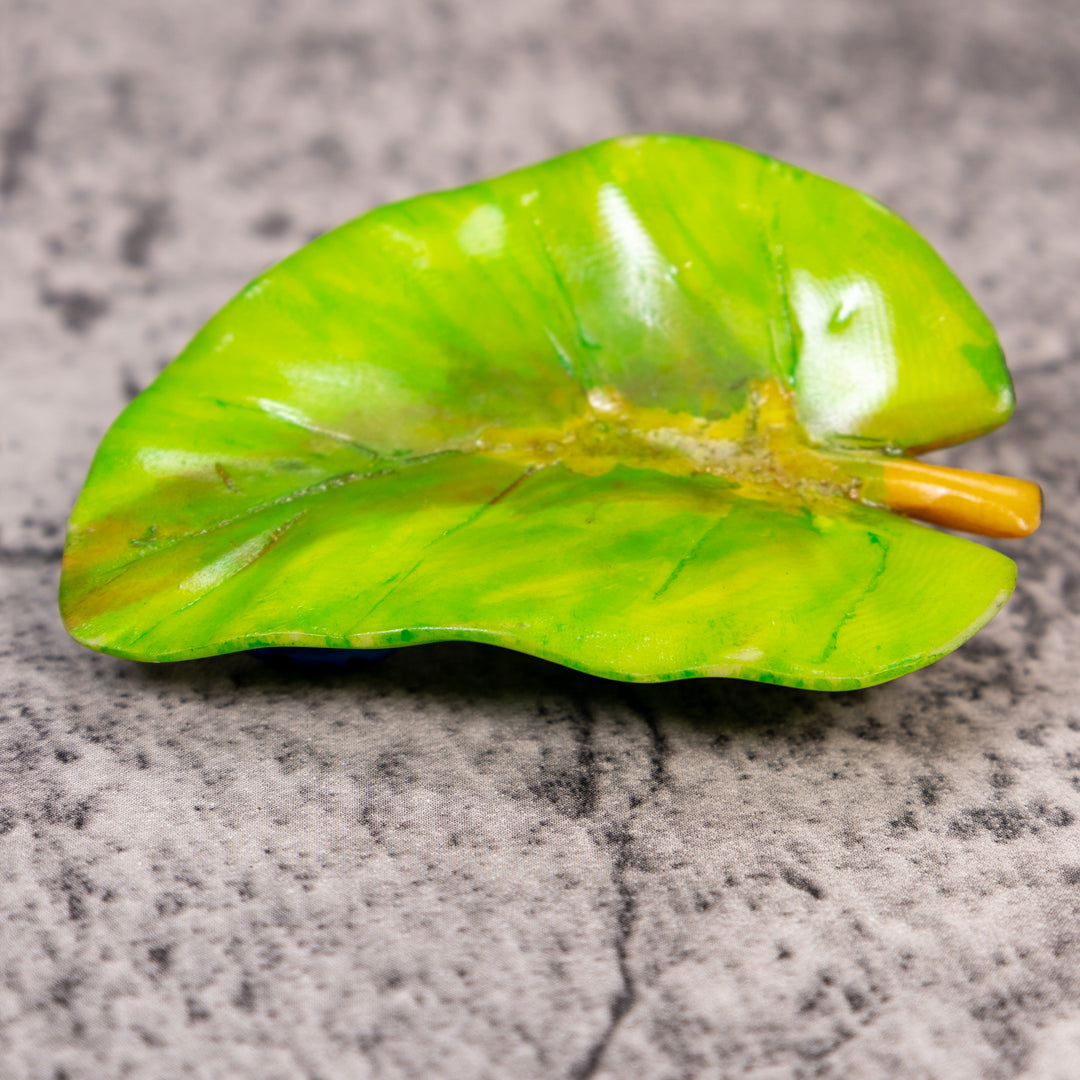 Blue Black And Yellow Poison Dart Frog Tagua Carving