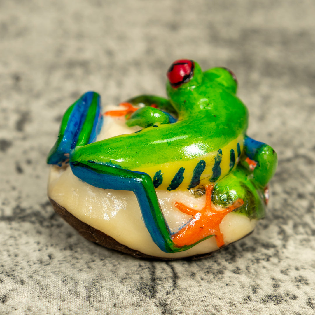 Red Eye Tree Frog Tagua Carving