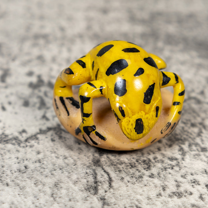Vintage Poison Dart Frog Tagua Carving