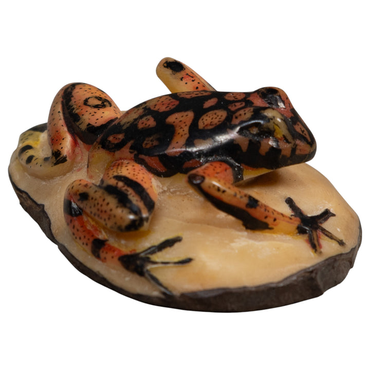 Gold And Black Poison Dart Frog Tagua Carving