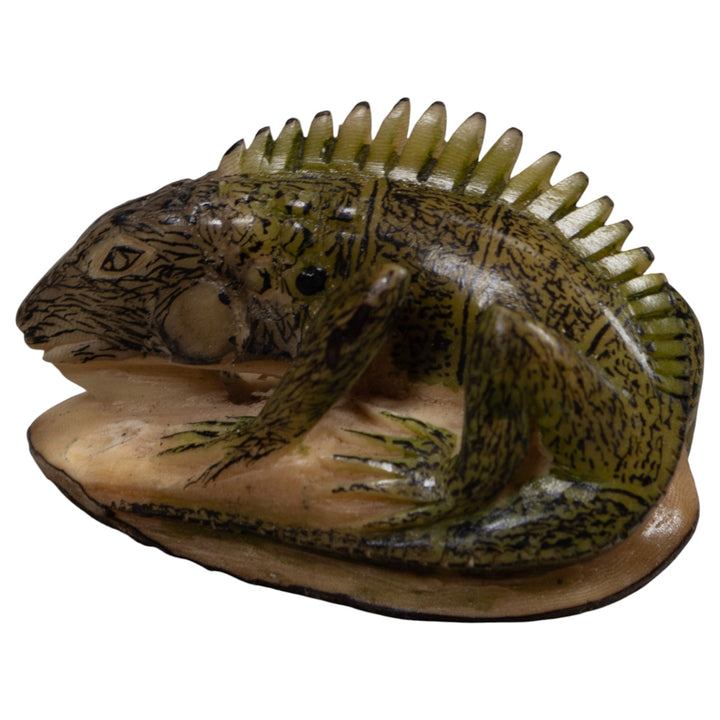 Iguana Lizard Reptile Tagua Carving