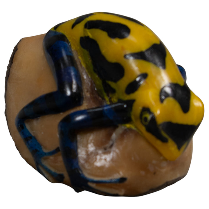 Yellow And Black Poison Dart Frog Tagua Carving