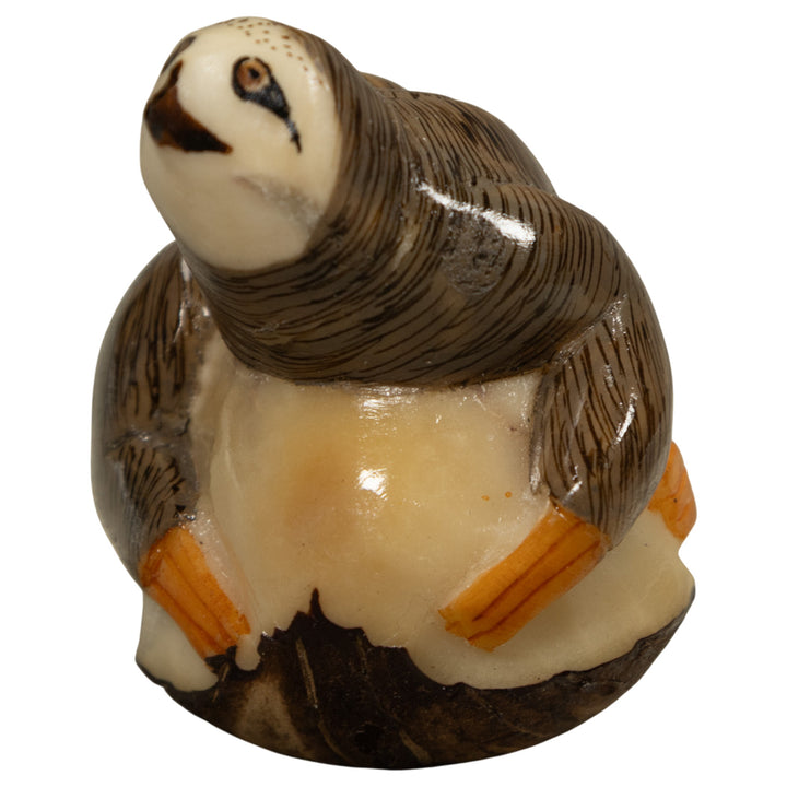 Brown Sloth Tagua Carving