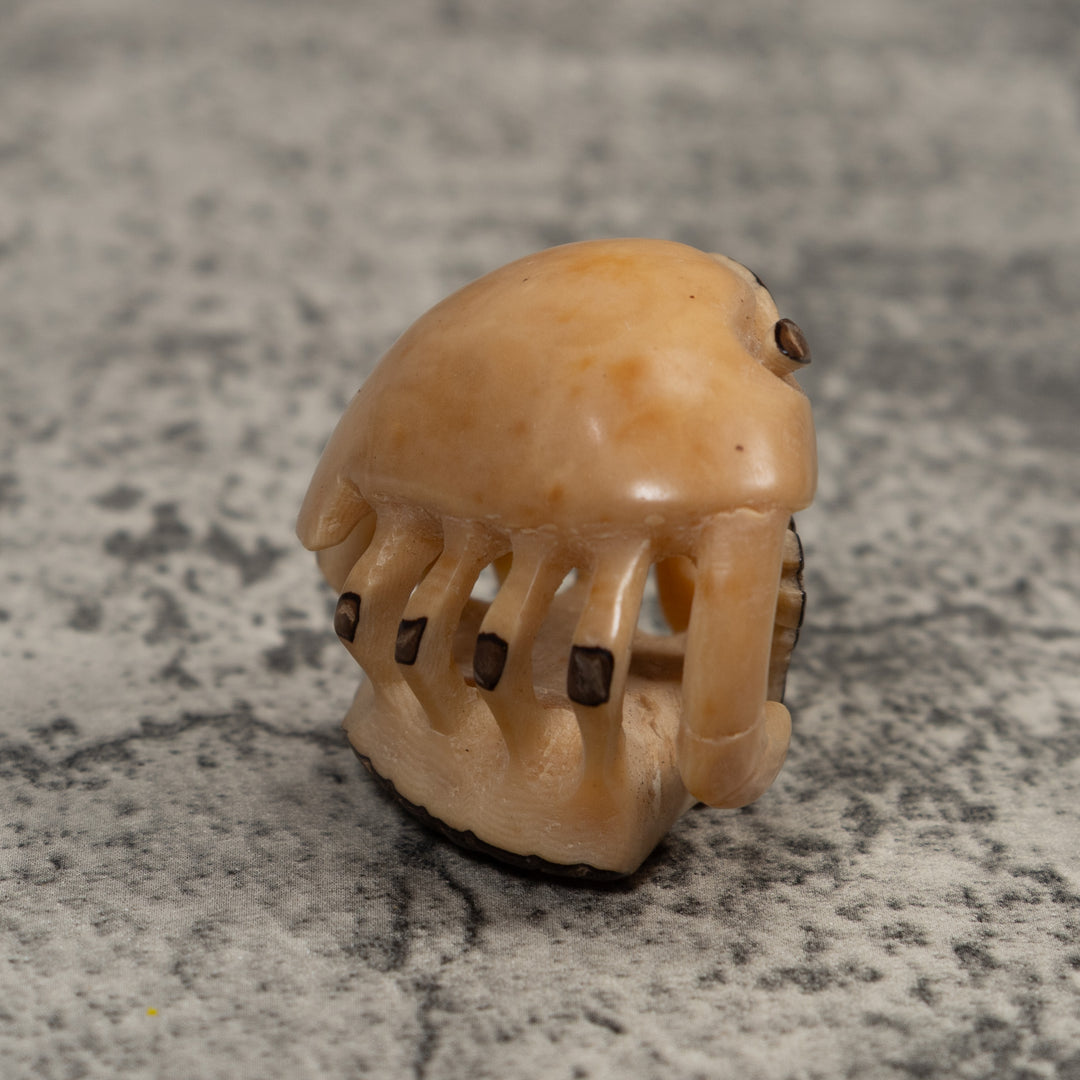 Vintage White Crab Tagua Carving