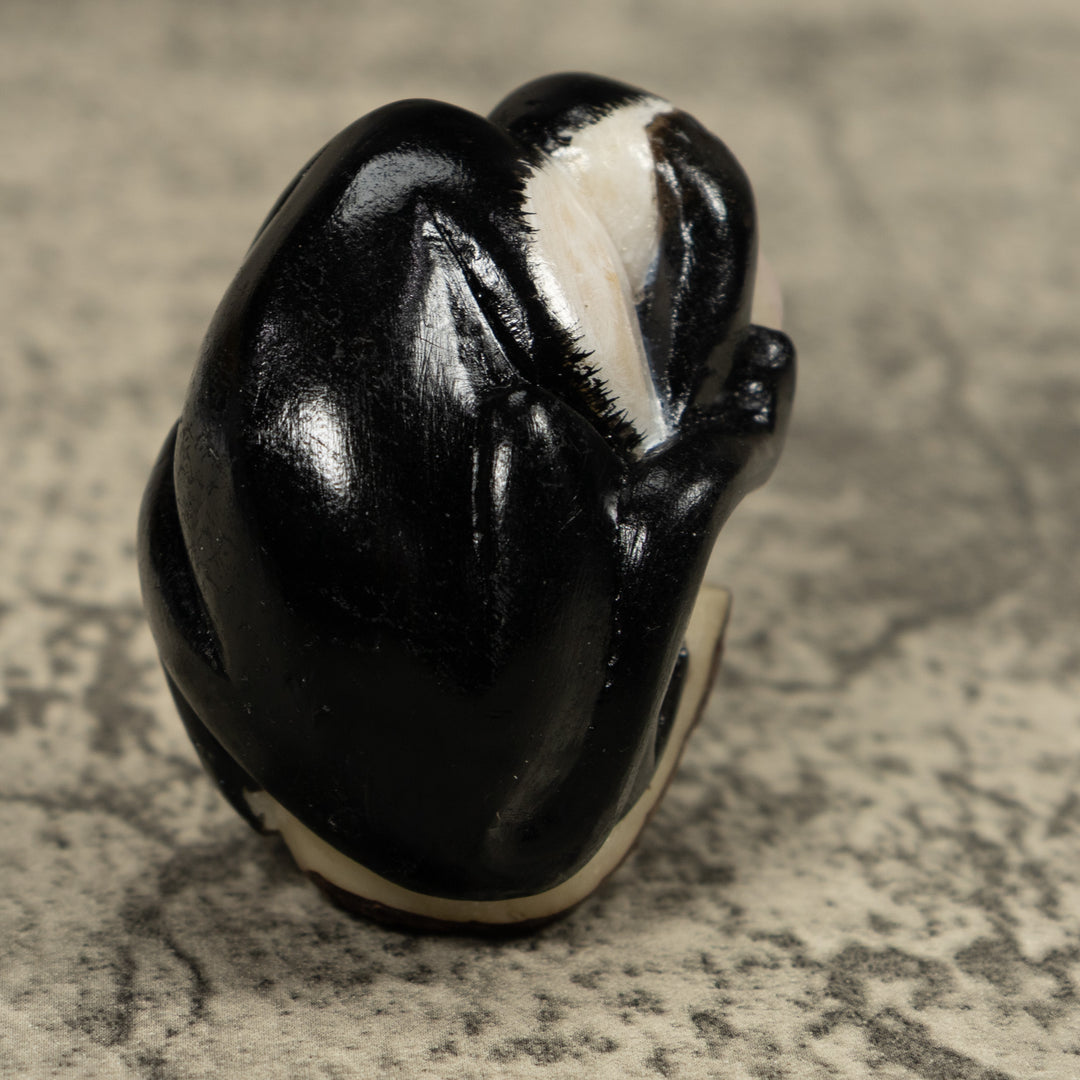 White Face Monkey Tagua Carving