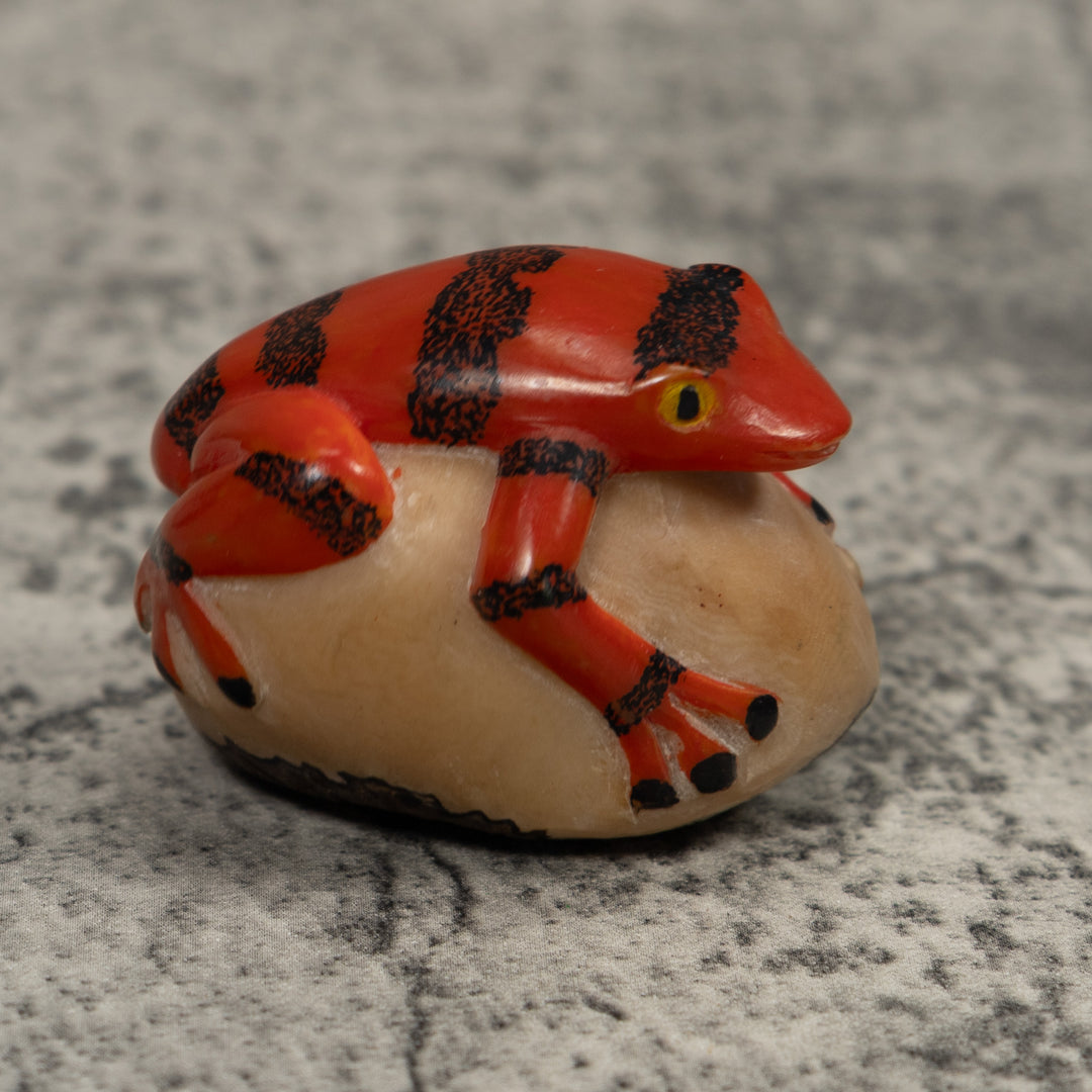 Vintage Frog Tagua Carving