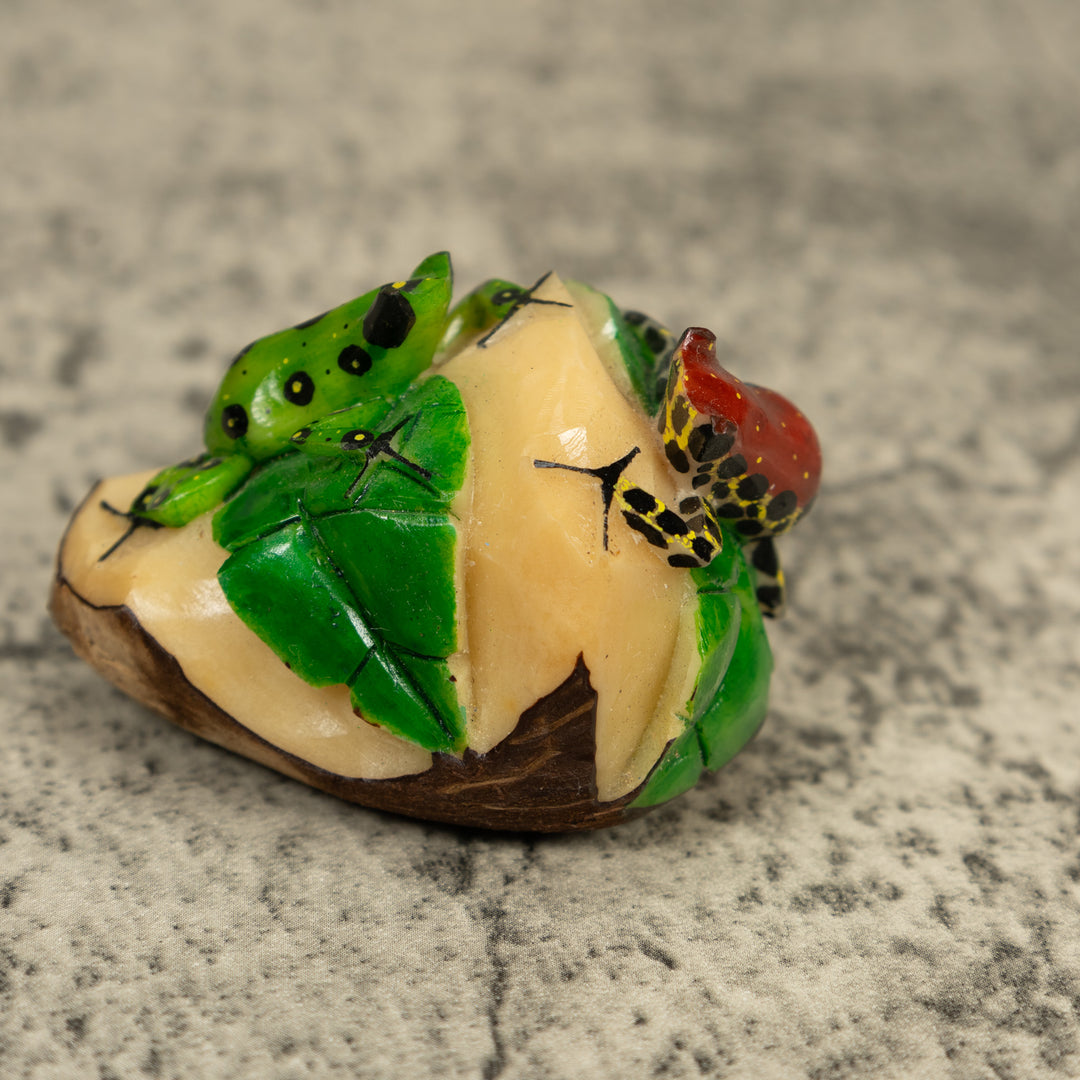 Double Poison Dart Frog Tagua Carving