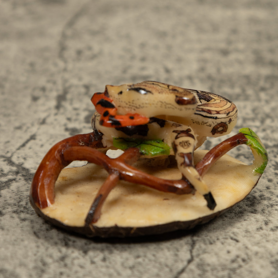 Snake Eating A Frog Tagua Carving