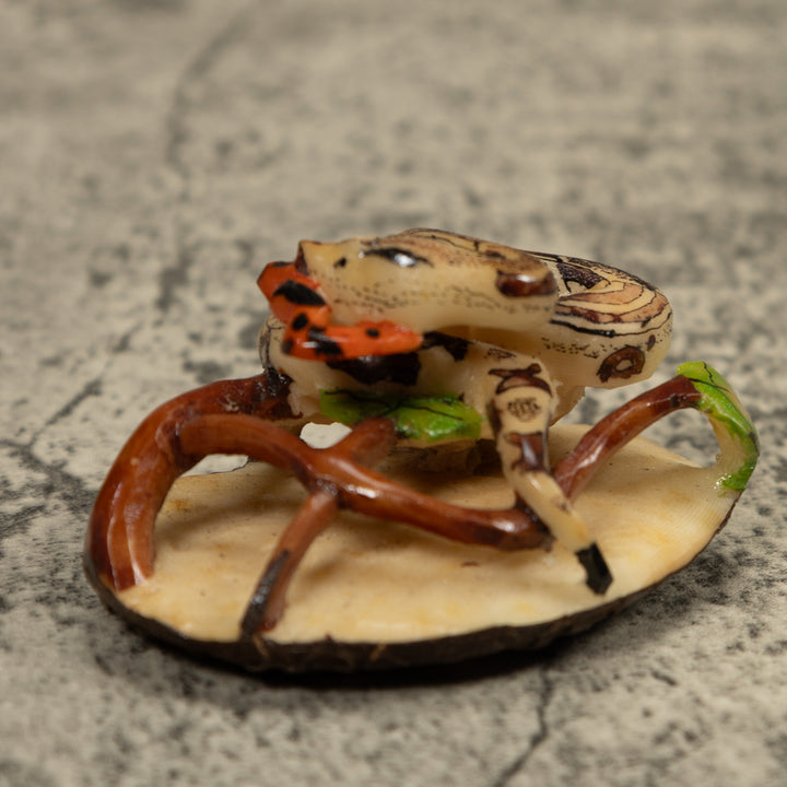 Snake Eating A Frog Tagua Carving