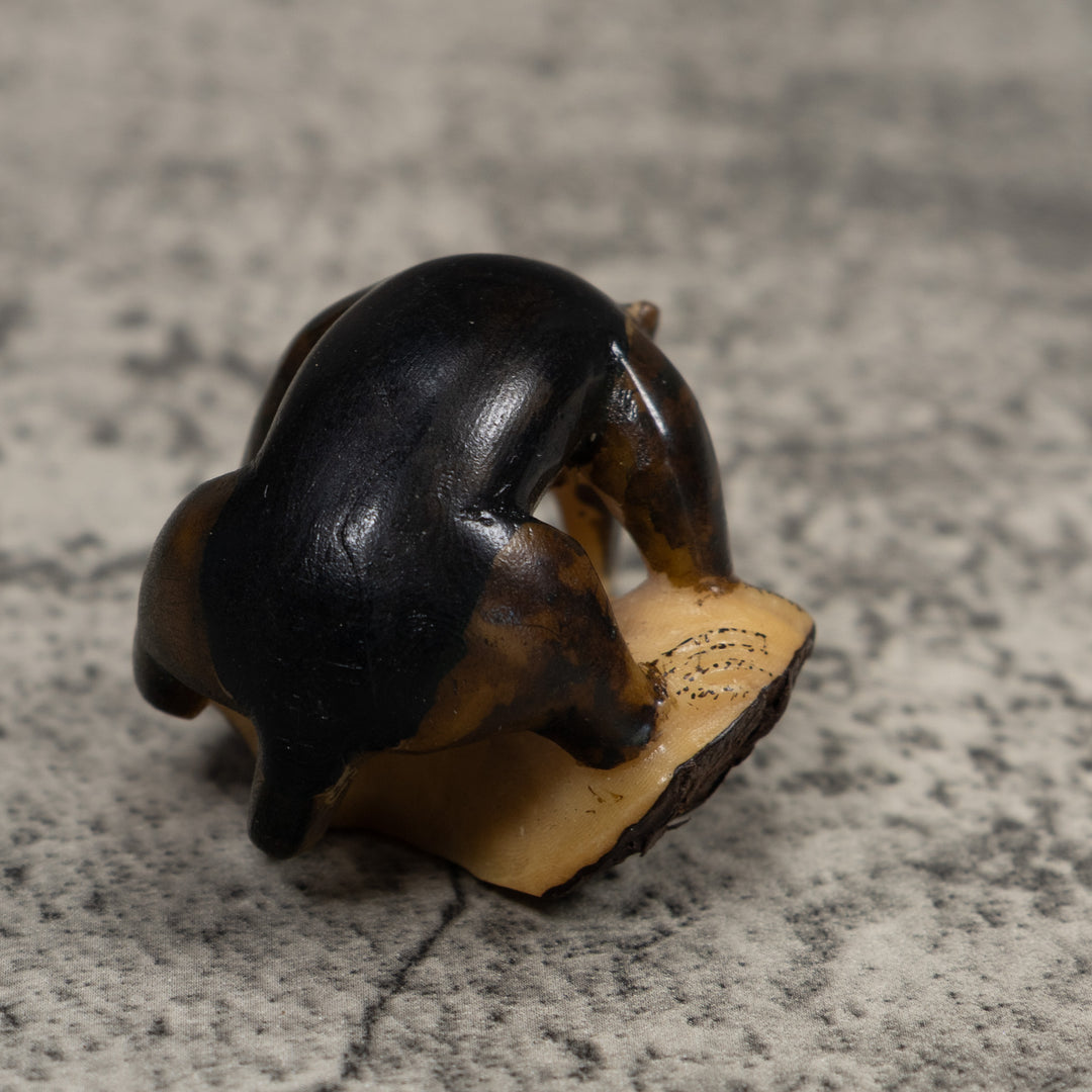Vintage Brown Anteater Tagua Carving