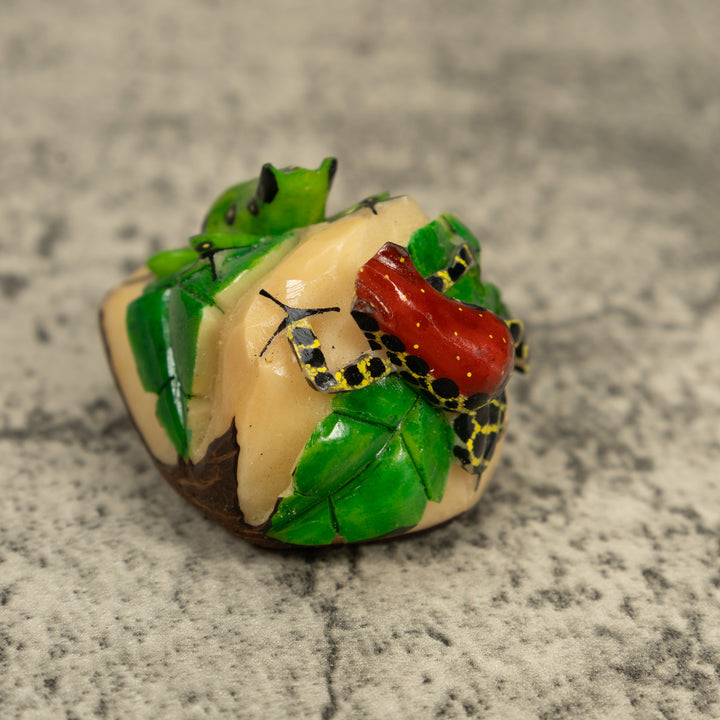 Double Poison Dart Frog Tagua Carving