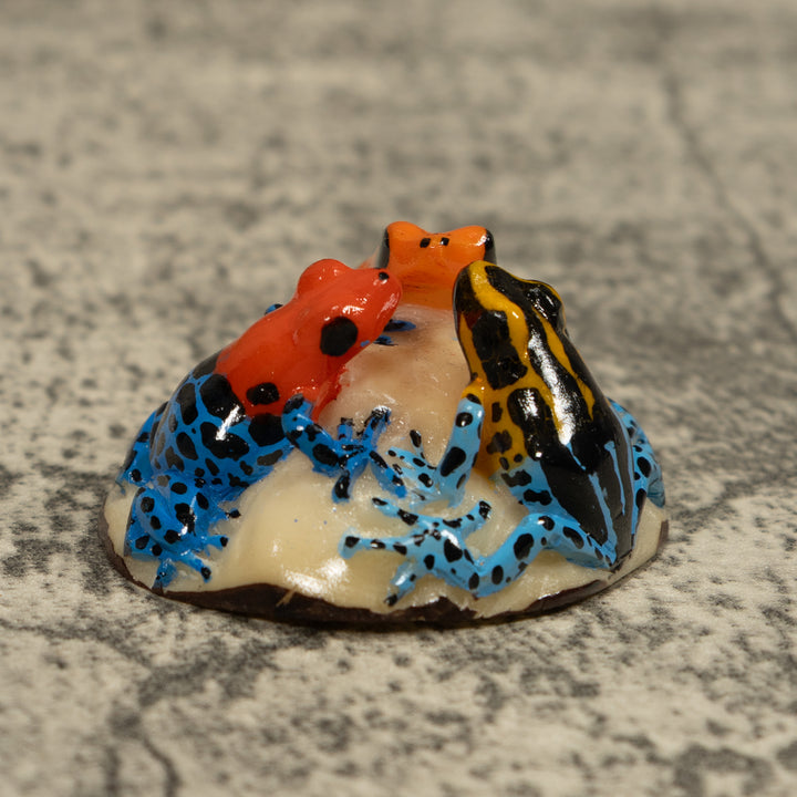 Triple Poison Dart Frog Tagua Carving