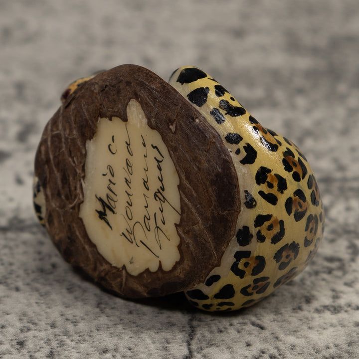 Jaguar Cat With Cub Tagua Carving