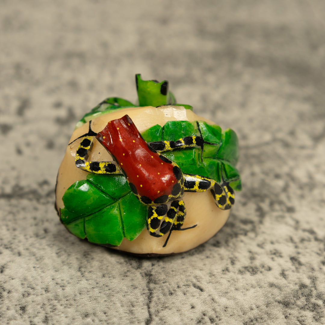 Double Poison Dart Frog Tagua Carving