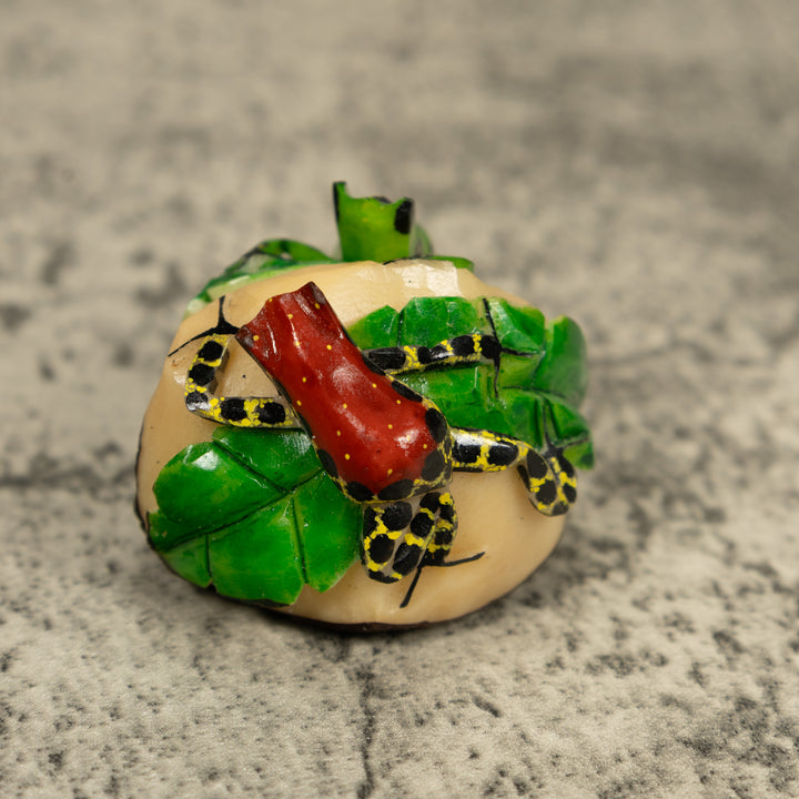 Double Poison Dart Frog Tagua Carving