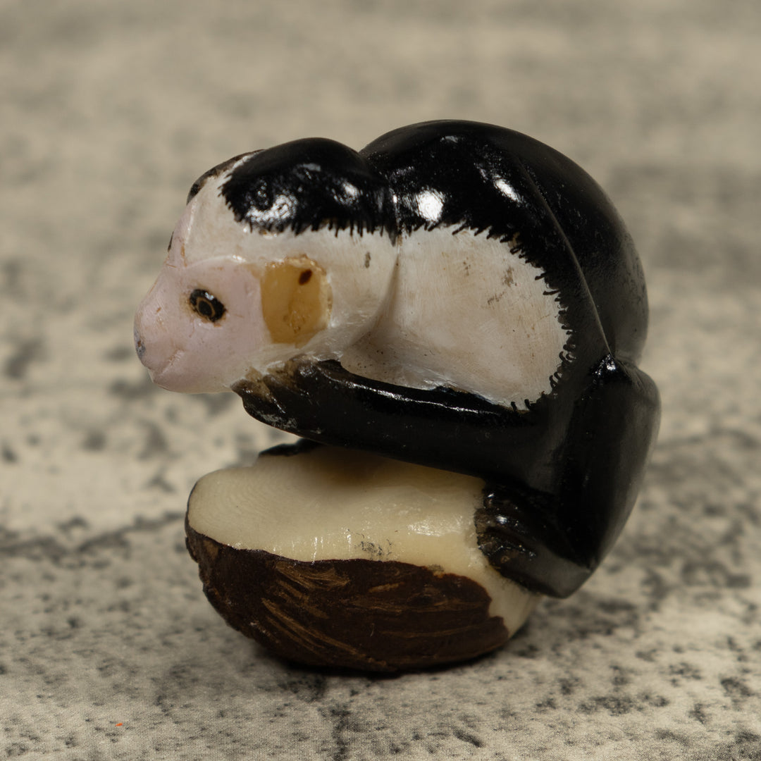 White Face Monkey Tagua Carving