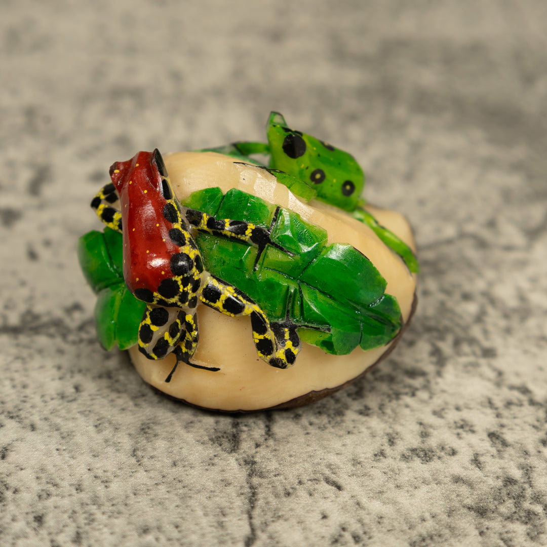 Double Poison Dart Frog Tagua Carving