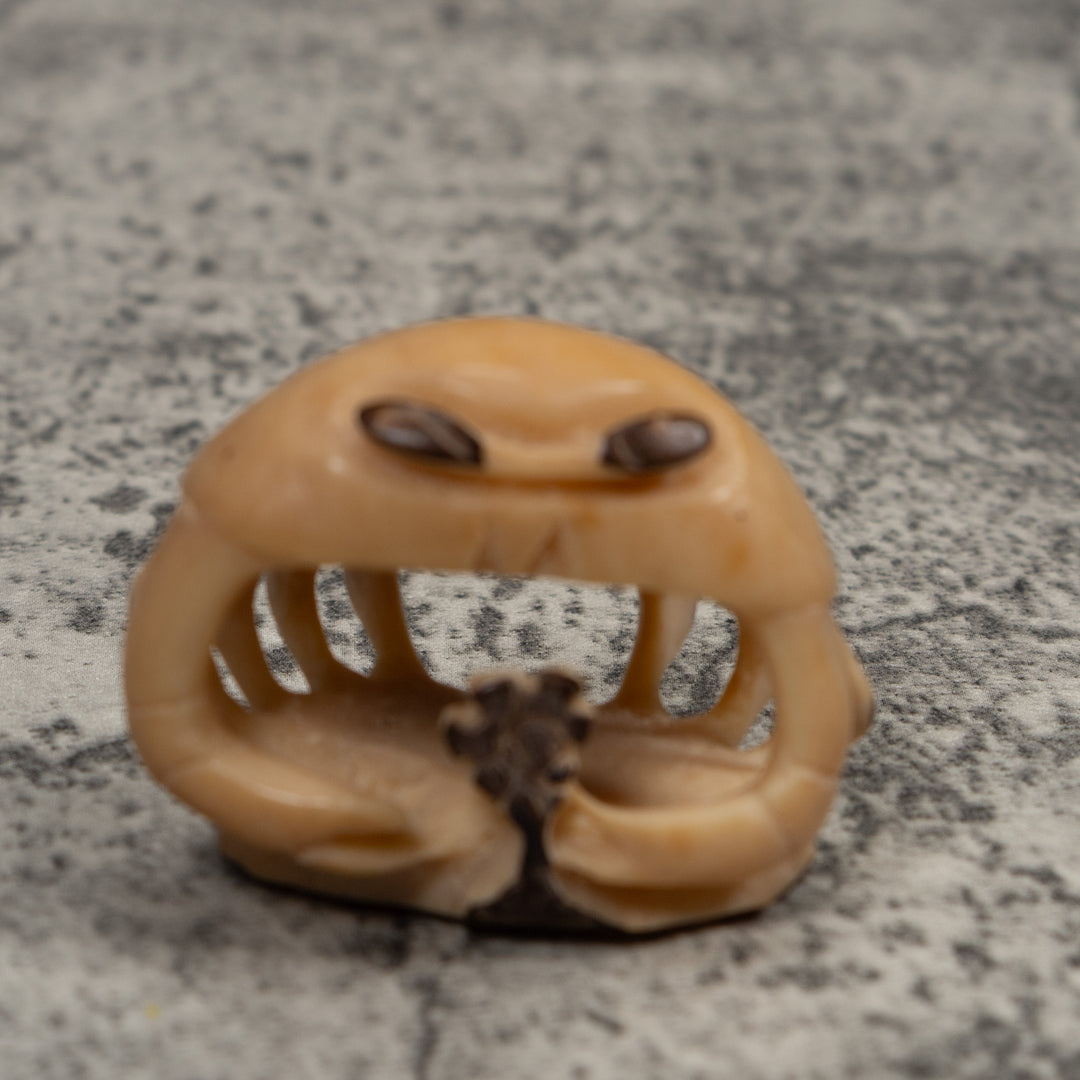 Vintage White Crab Tagua Carving