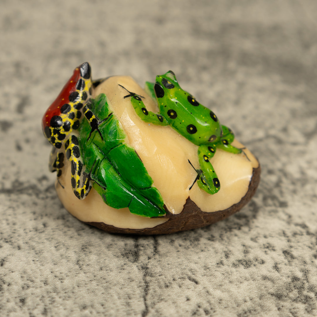 Double Poison Dart Frog Tagua Carving