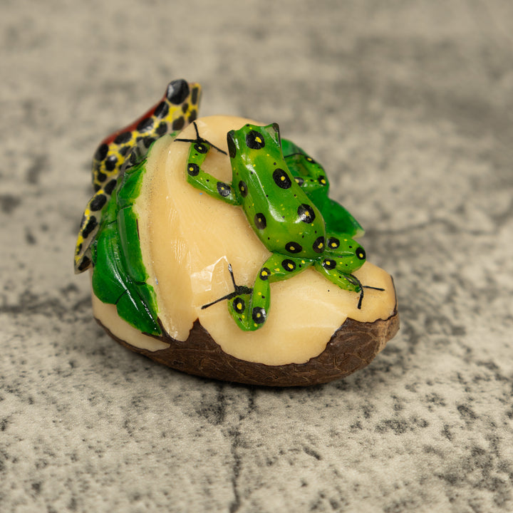 Double Poison Dart Frog Tagua Carving