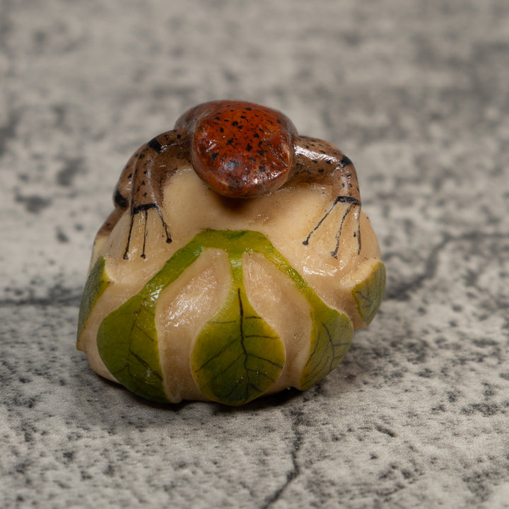 Brown And Black Poison Dart Frog Tagua Carving
