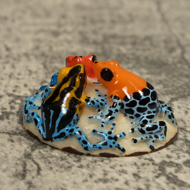 Triple Poison Dart Frog Tagua Carving