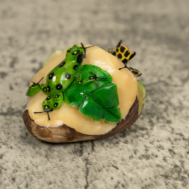 Double Poison Dart Frog Tagua Carving