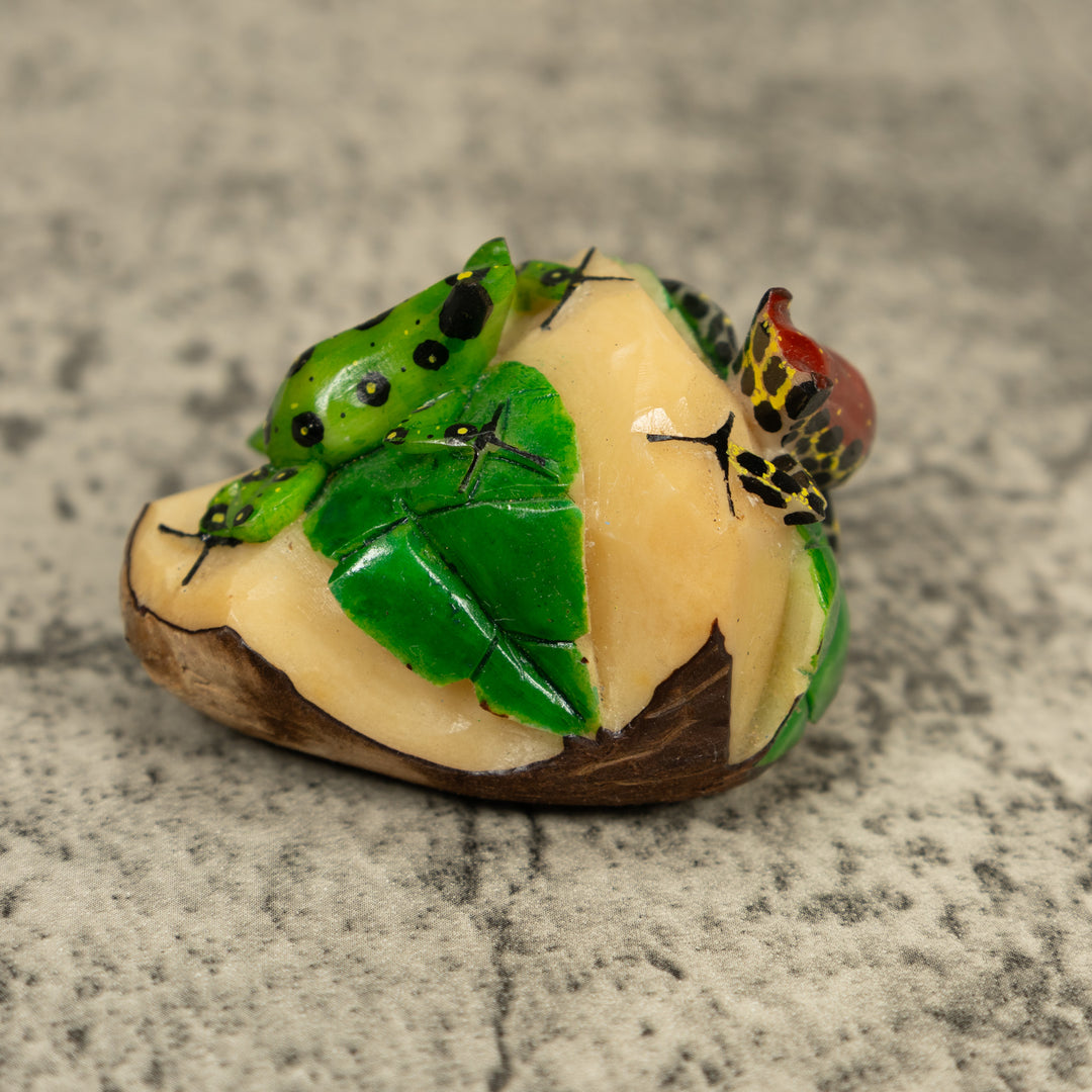 Double Poison Dart Frog Tagua Carving