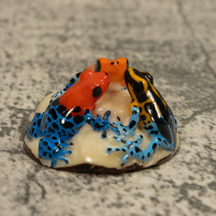 Triple Poison Dart Frog Tagua Carving