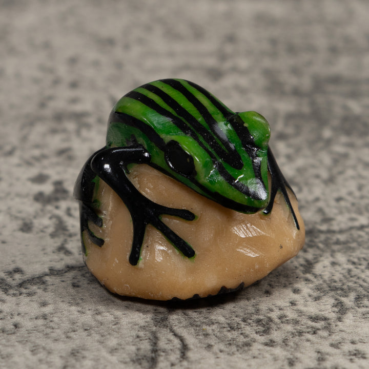 Vintage Poison Dart Frog Tagua Carving