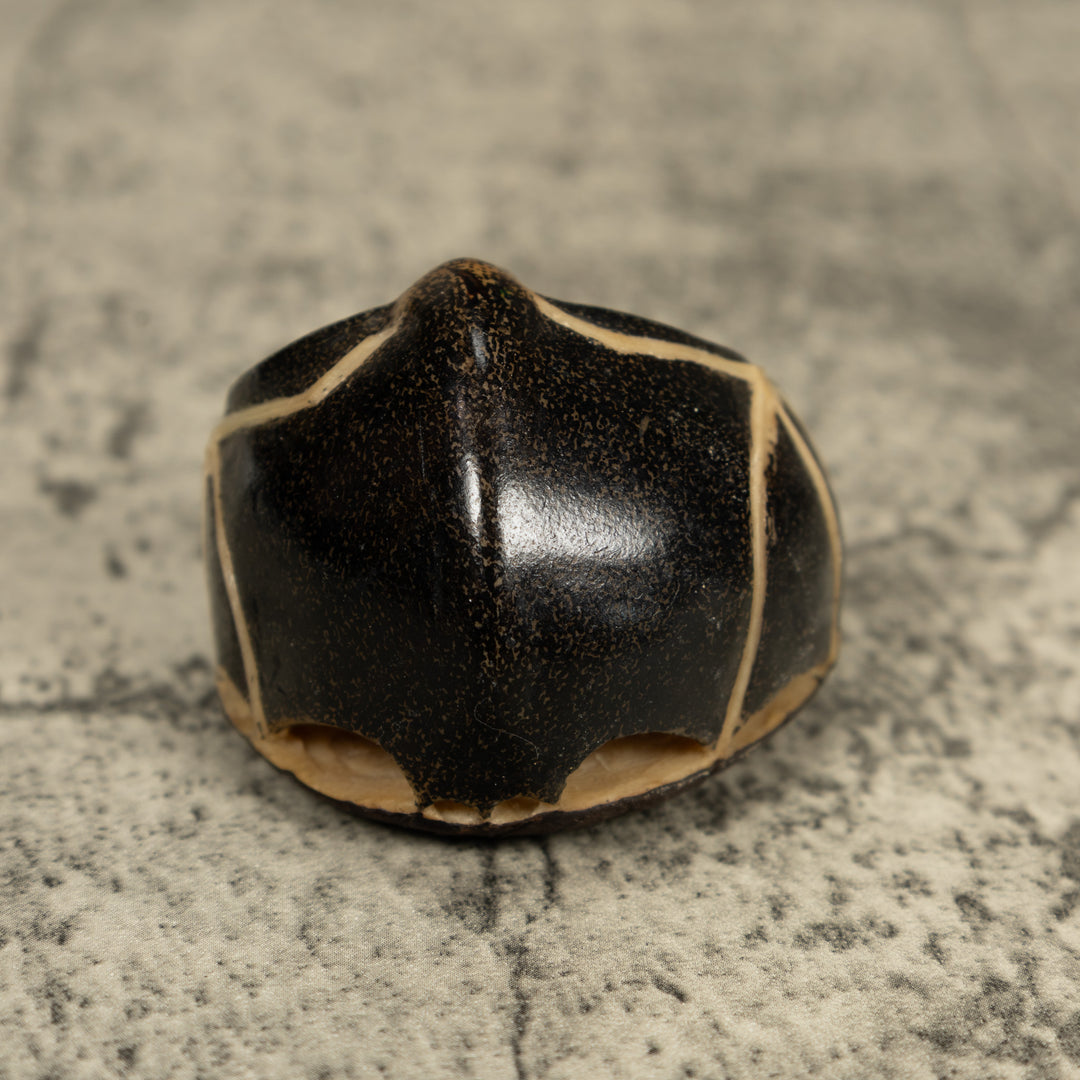 Vintage Vampire Bat And Frog Tagua Carving