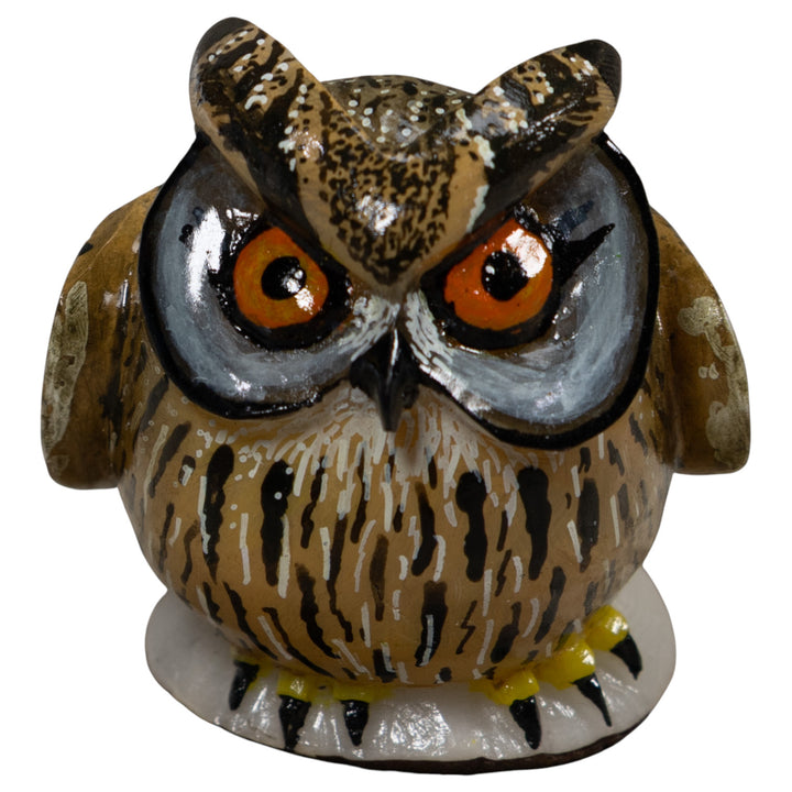 Hoot Owl Bird Tagua Carving