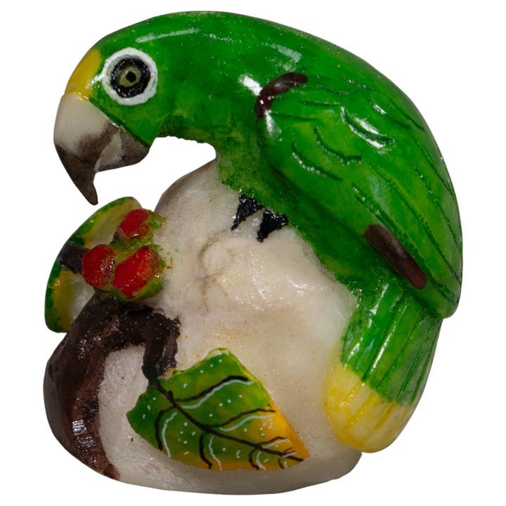 Green Parrot Tagua Carving
