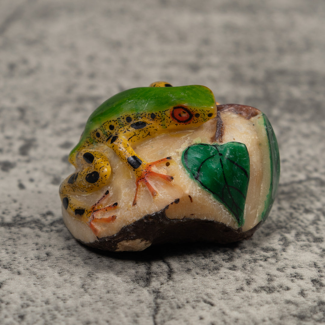 Vintage Frog Tagua Carving