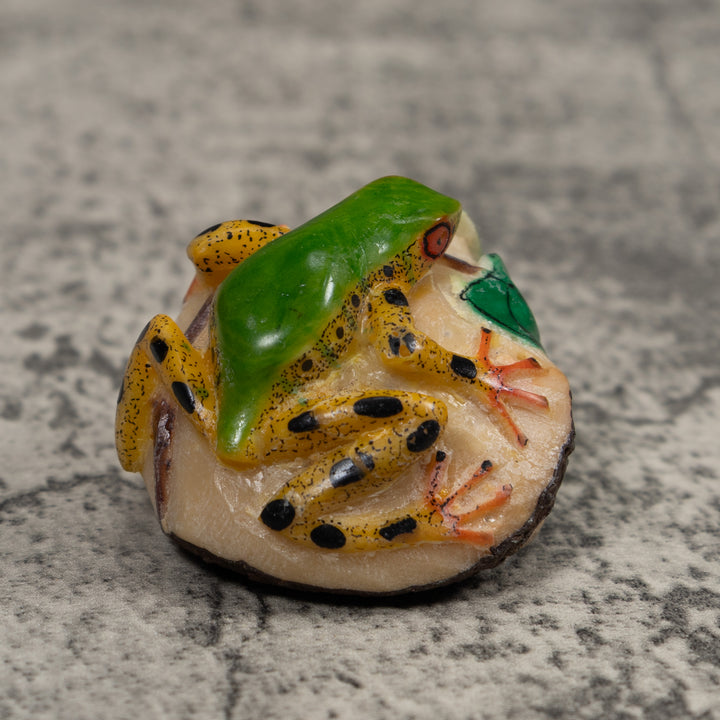 Vintage Frog Tagua Carving