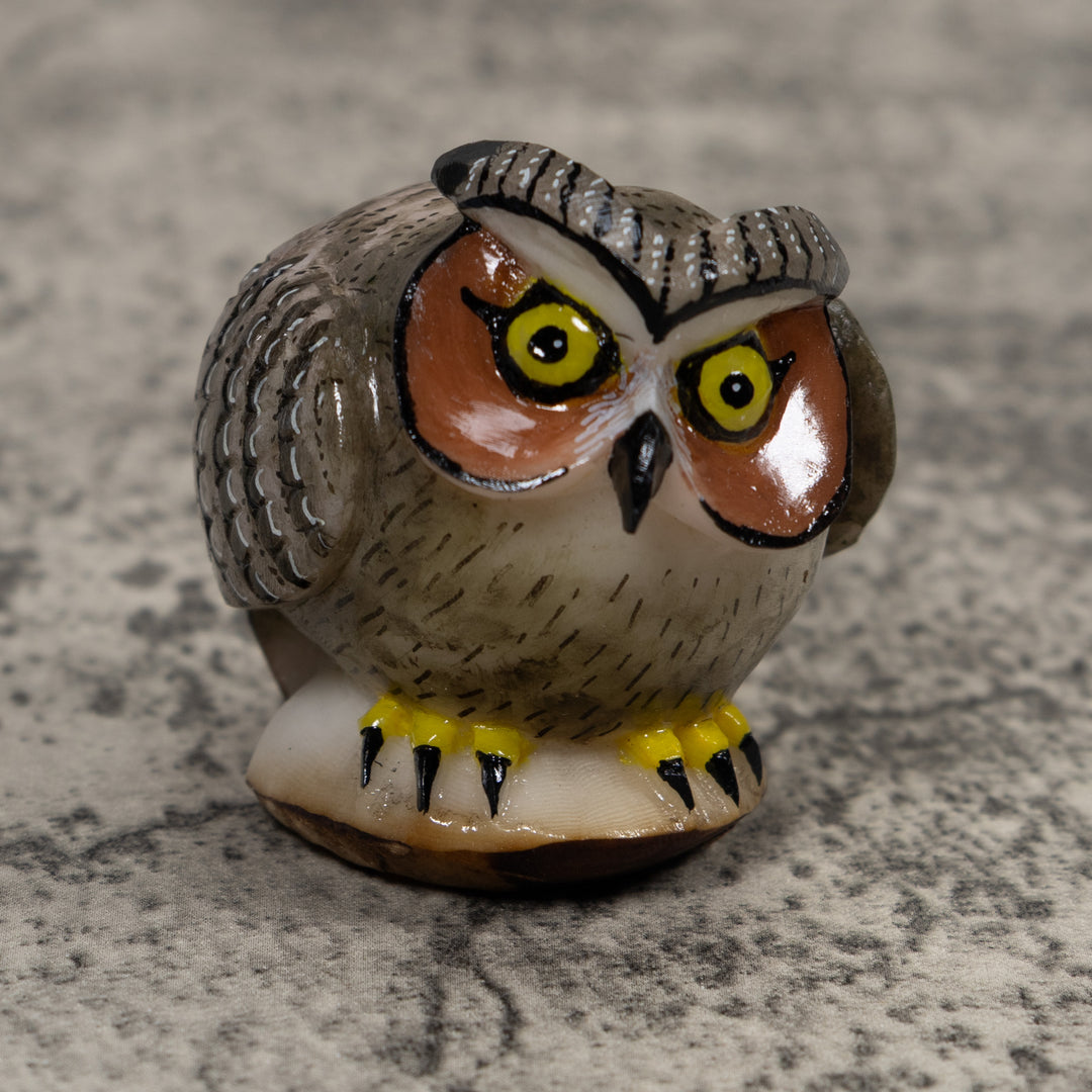 Owl Bird Tagua Carving