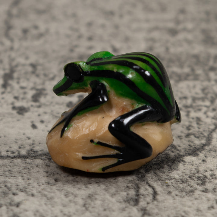Vintage Poison Dart Frog Tagua Carving