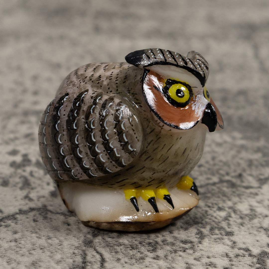Owl Bird Tagua Carving