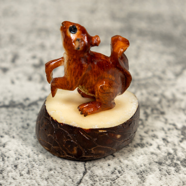 Brown Squirrel Tagua Carving