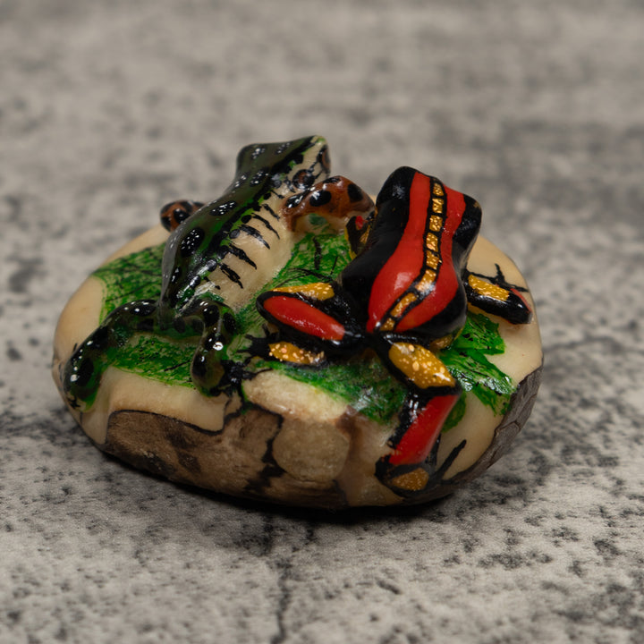 Double Poison Dart Frog Tagua Carving