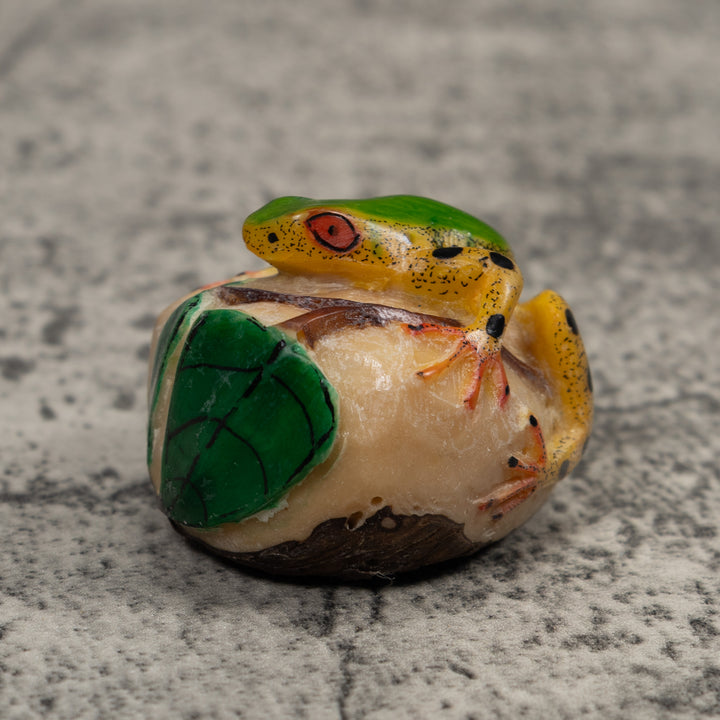Vintage Frog Tagua Carving