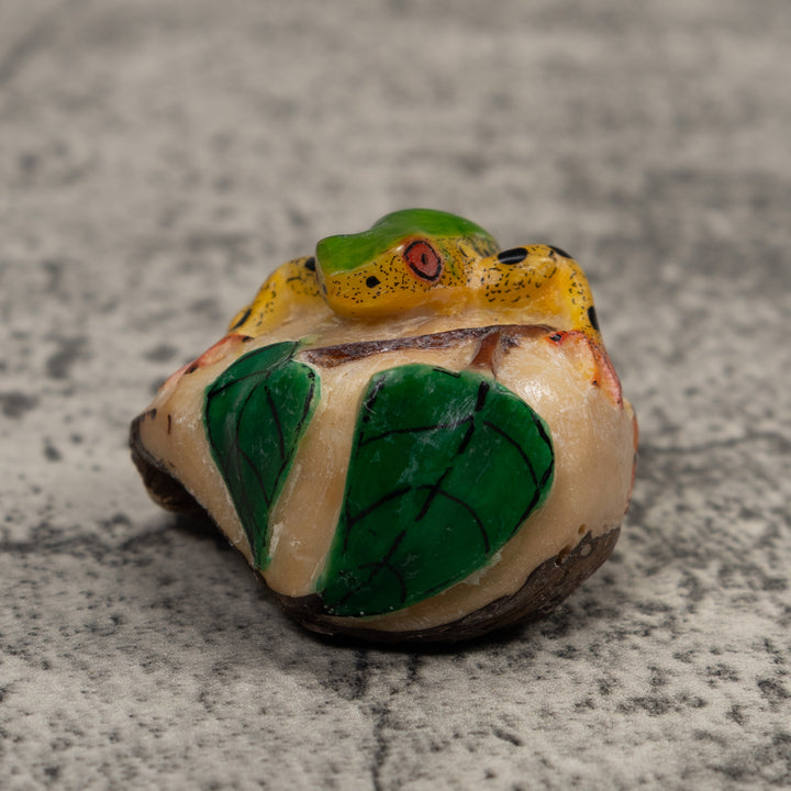 Vintage Frog Tagua Carving