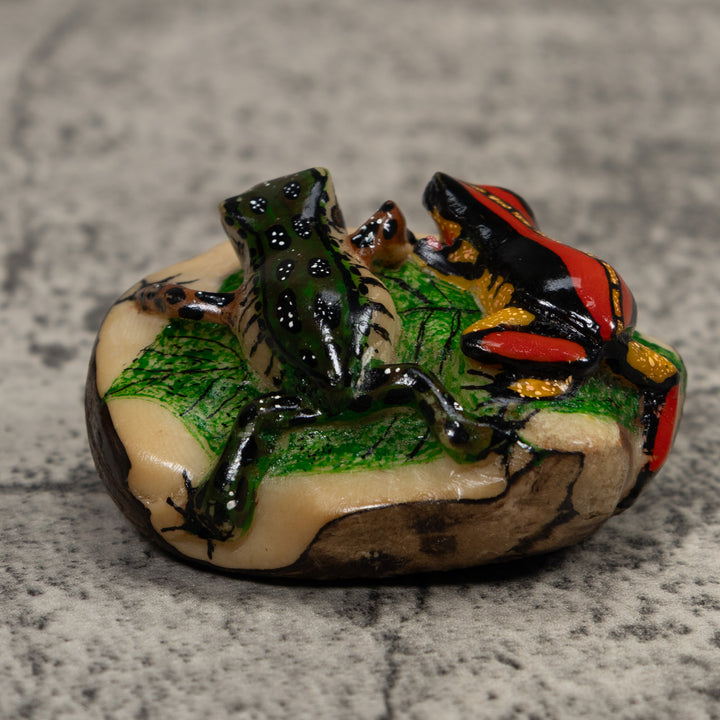 Double Poison Dart Frog Tagua Carving