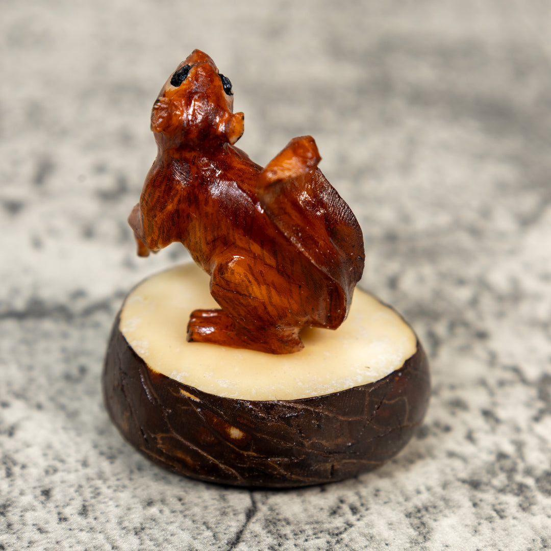 Brown Squirrel Tagua Carving